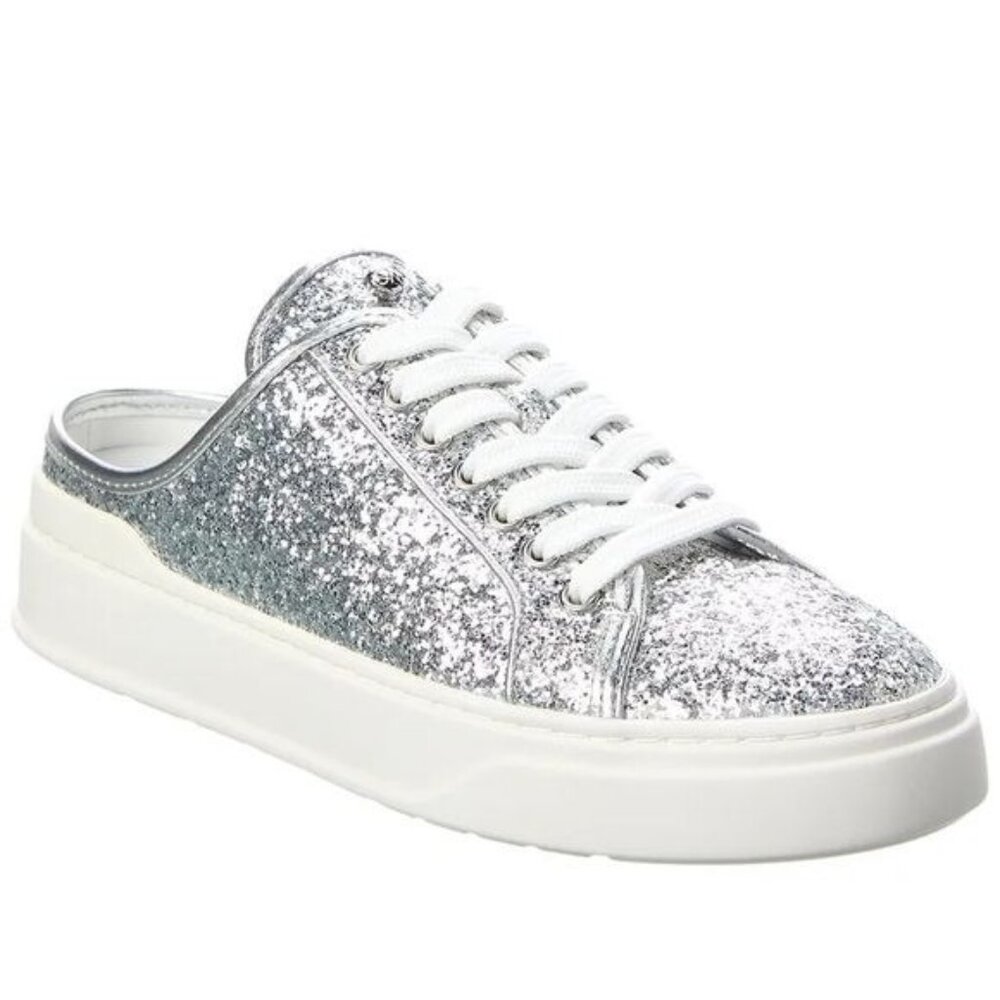 Stuart Weitzman Women's Skater Glitter Mule Sneaker Size 8.5